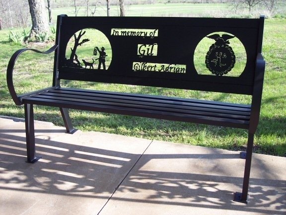 Custom Outdoor Benches by Hooper Hill Custom Metal Designs 